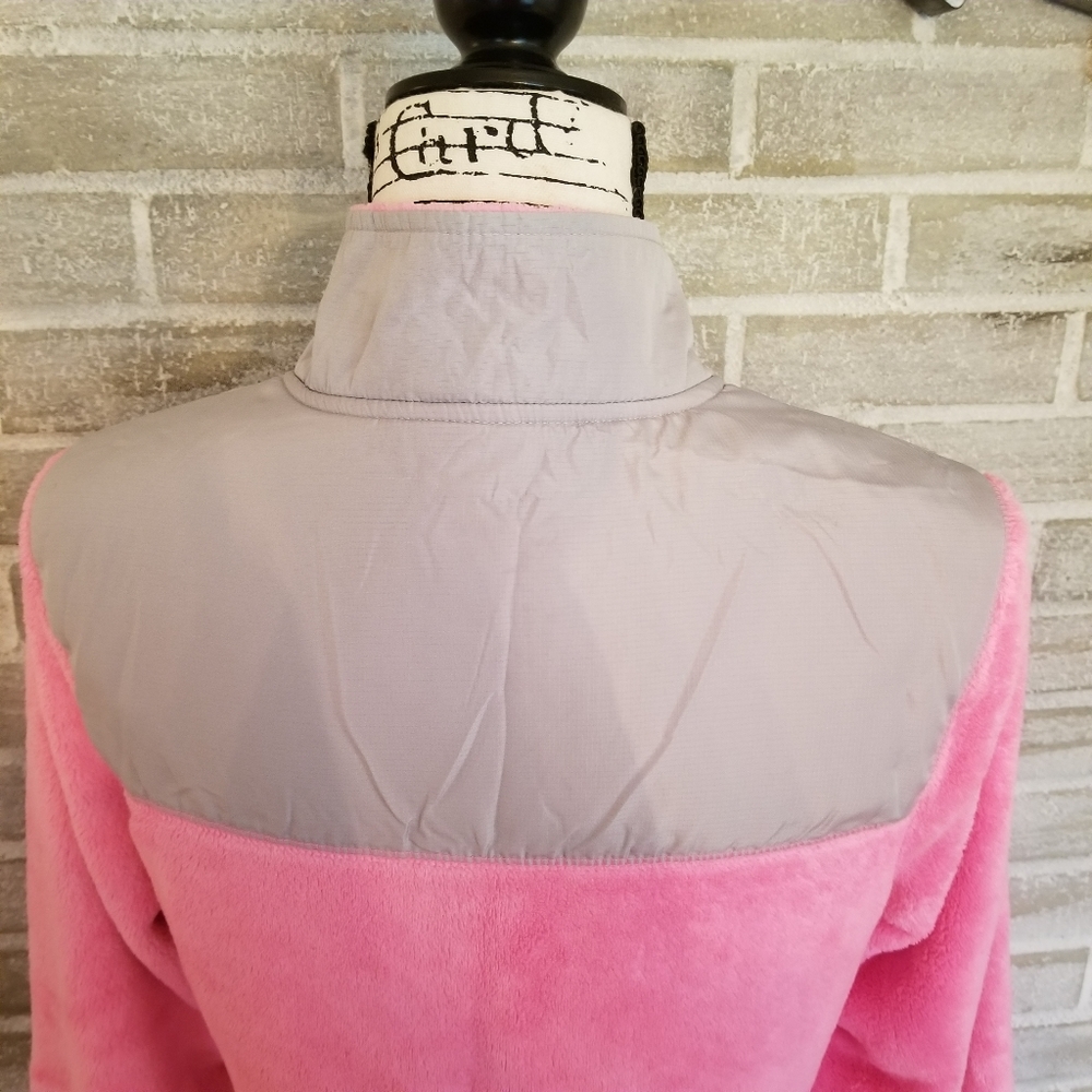 Danskin Fuzzy Sweater With Zipper, Pink and Gray, SIZE M. - Picture 8 of 16
